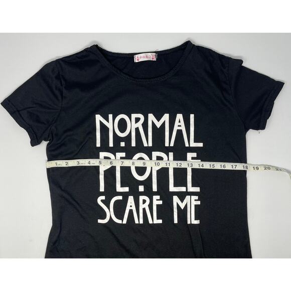Normal People Scare Me T-shirt Women's guesstimated size S Pre-Owned in good con - Picture 4 of 6